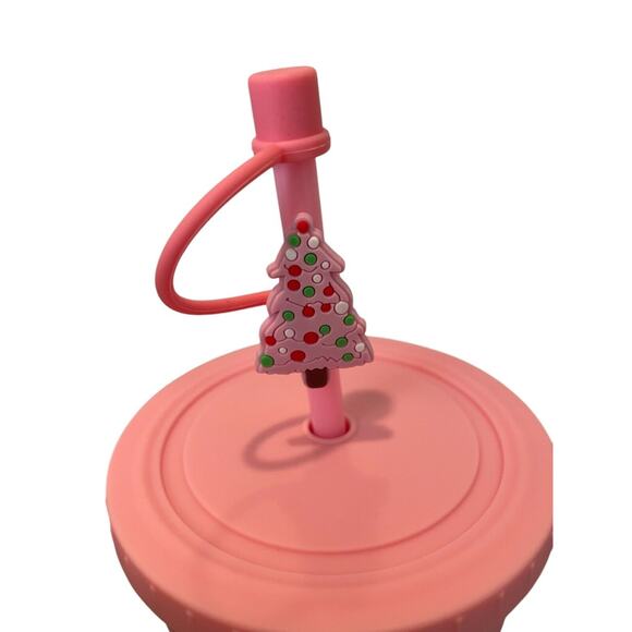 Christmas Tumbler With Straw Lid Topper Holiday 22 Oz BPA Free NWT - Picture 2 of 4